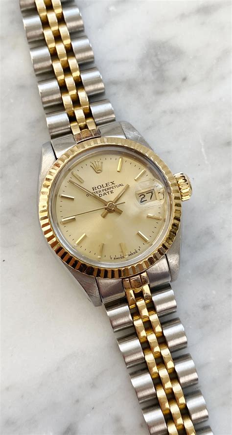 rolex lady-datejust in steel and gold